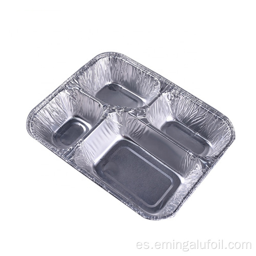 Recipientes de aluminio con tapa de la bandeja de aluminio